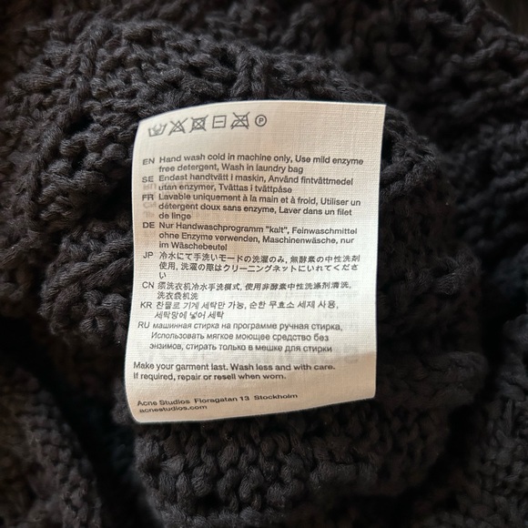 Acne Studios Black Crochet Mini Dress - Picture 7 of 8